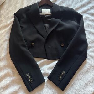 Aritzia Wilfred DESTINY WAIST BLAZER in BLACK, Size: 00